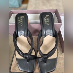 Franco Sarto Black Leather Sandals